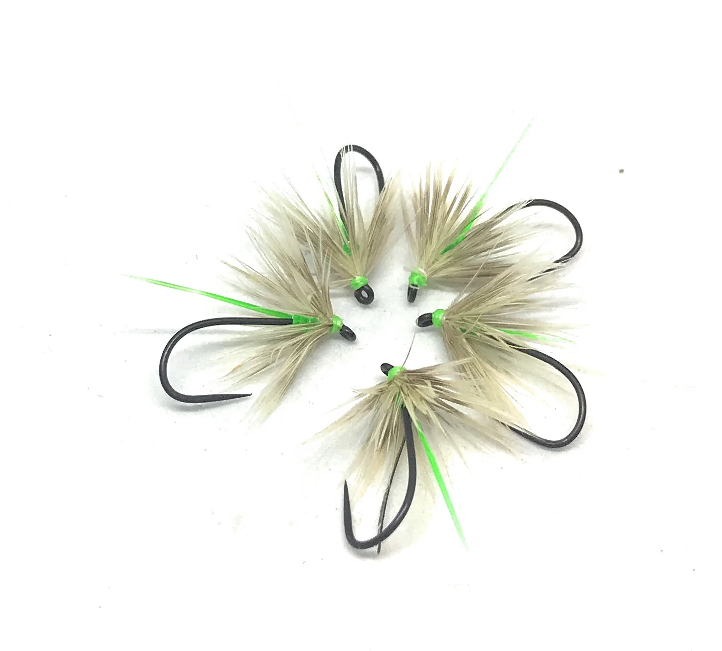 Optic Green & Grey Wet Fly sommerse amo 8-20 pesca mosca still water