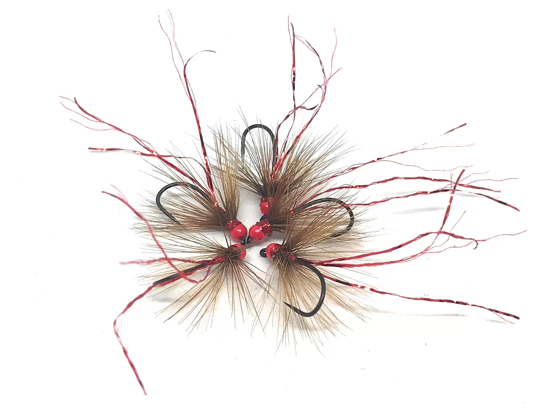 Stillwater Brown & Red Bead Wet Fly sommerse amo 8-20 pesca a mosca