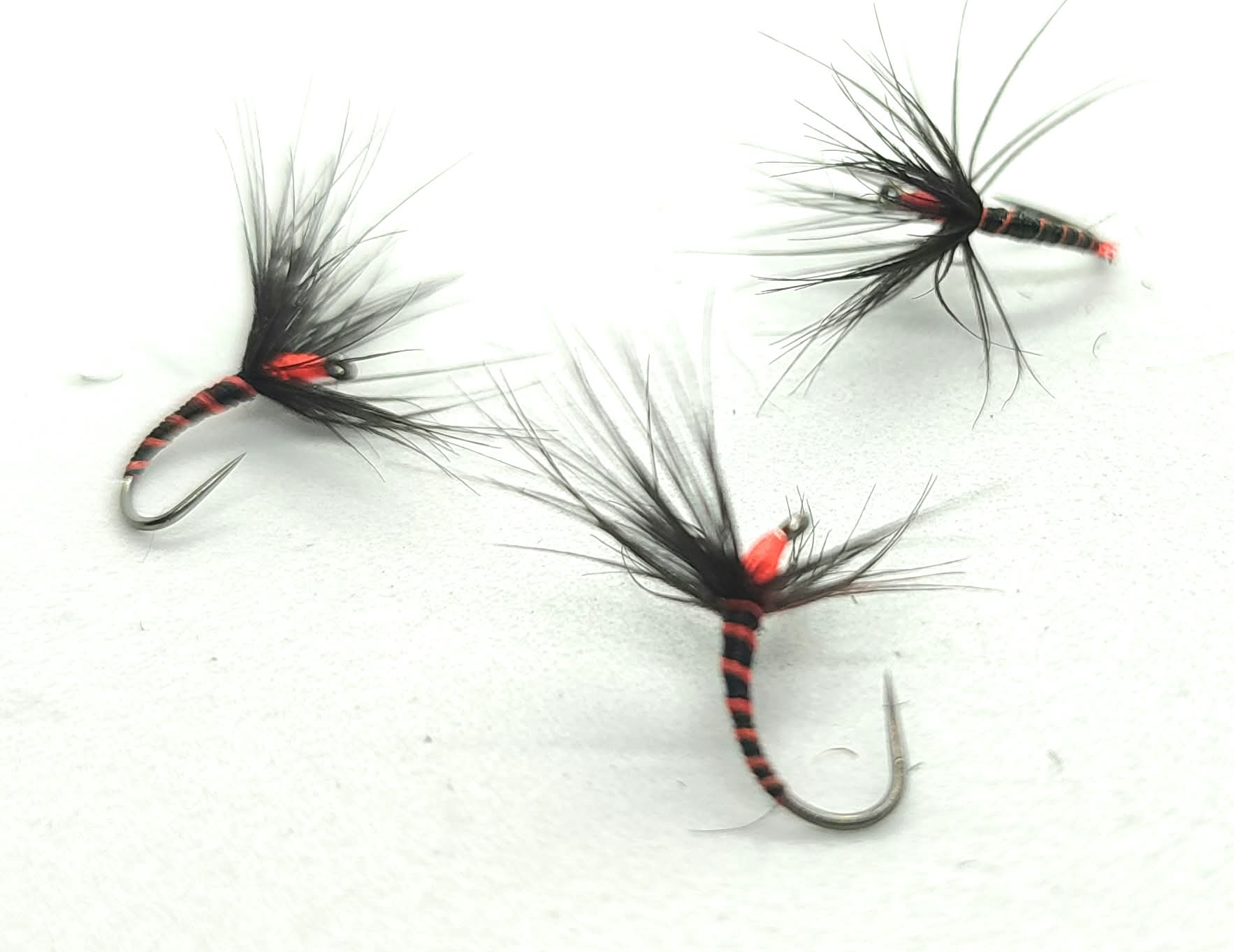 Sakasa Kebari Nera Rossa artificiali Tenkara #10 #12 #14