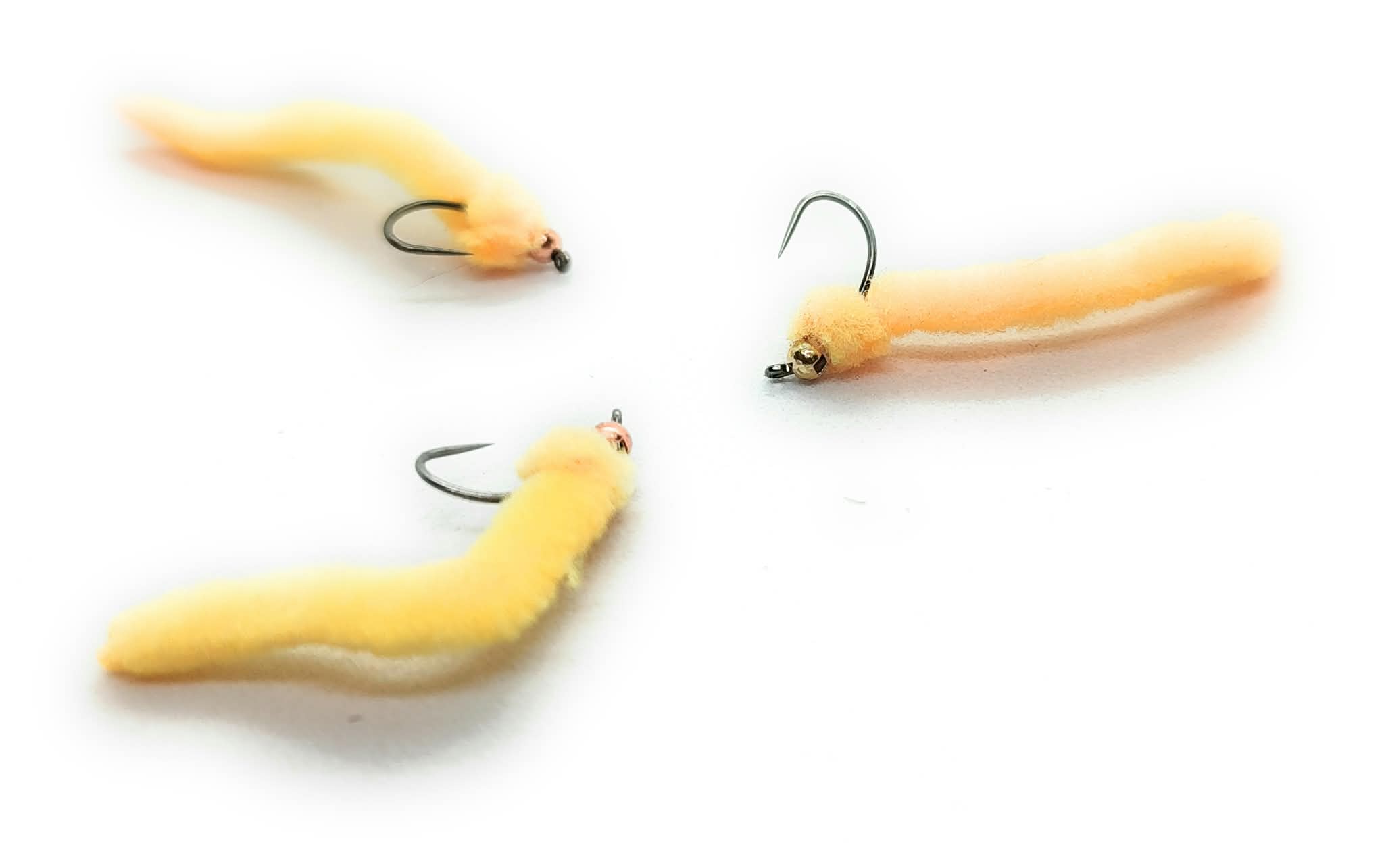 Worm Mop Chenille Orange artificiali #8 #10 #12 mosche pesca