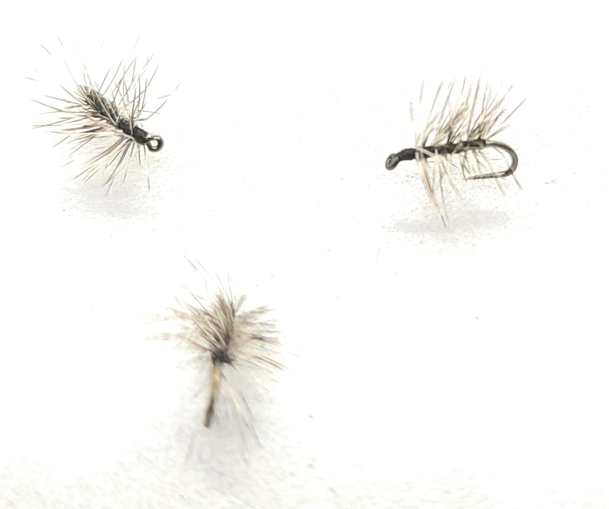 Micropalmer Black & Grizzly Dry Fly secche hook #16 #18 #20