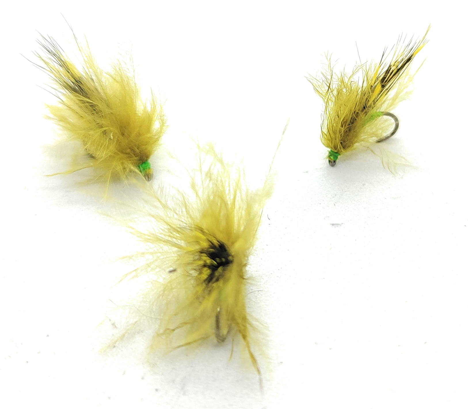 Picric Yellow Fluffy Guinea Wet Fly #8 #10 #12 - Moscas Ahogadas
